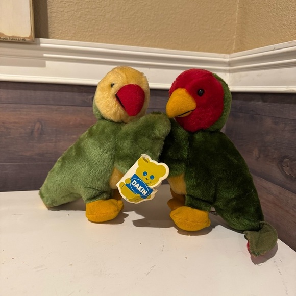 New With Tags Vintage Dakin 1981 Plush Hugging "Love Birds" Nature Babies 11" - Picture 2 of 10